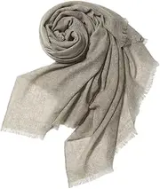[IMC] 67815002A Stole, Cashmere Stole, 100% Cashmere, Thin Stole, Light Brown, Approx. Width 39.4 x Height 78.7 inches (100 x 200 cm), brown (light brown), 約 横100cm×縦200cm