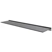 Mahara Black Floating Shelf - Tempered Safety Glass Shelf 8mm Thickness - Mounted Wall