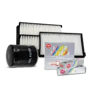 NGK Iridium Spark Plugs+NTK Filter Service Kit for Honda Accord V6 CM 3.0L 03-08