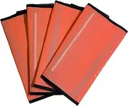 Horse Fly Boots, Horse Leggins Set of 4, Prevent Paintful Fly Bites, Reduces Stress & Stomping, Plastic Mesh Fly Boots for Horses (4 Pack/Orange)