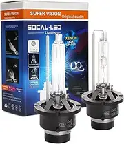 SOCAL-LED LIGHTING 2x D4S D4R HID Bulbs 35W AC OEM Xenon Direct Replacement Lamp 8000K Iceberg Blue