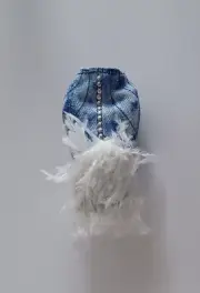 Lol Surprise OMG Doll Lady Braids Denim Blue White Feather Skirt