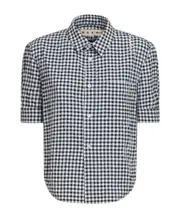 Black and white seersucker checked shirt IT40,IT44,IT38 black and white