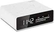 TechniSat DIGITRADIO 51 DAB+ Radio Alarm Clock (DAB, FM, Clock Radio, Alarm Clock with Two Adjustable Alarm Times, Snooze Function, Sleep Timer, Dimmable Display, Headphone Jack) White