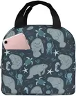 Manatees Lunch Box Lunch Bag Portable Insulated Lunch Box for Women Men Cooler T