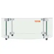 VEVOR Fire Pit Wind Guard, 740 x 214mm Round Glass Flame Shield, 6mm Thick Fire