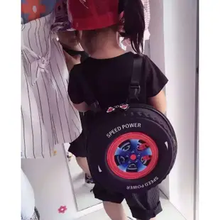 姵蒂屋 輪胎背包 兒童包包 2018新款兒童雙肩包 輪胎小書包 零食收包兒童出遊旅行背包 兒童背包 兒童書包 外出背包