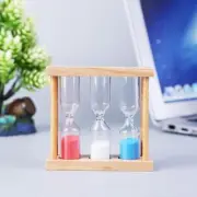 1/3/5 Minutes Wood Frame Hourglass Sandglass Sand Clock Timer Random Color