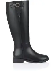 [VERALI] Garfield Flat Knee High Boots in Black