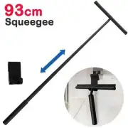 97cm Telescopic Shower Squeegee Silicone Glass Door Clean Scraper with Hooks New