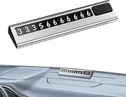 Temporary Parking Card Phone Number Card, Temporary Parking License Plate, Car Phone Number Card Night Light Alloy Parking Sign, Car License Plate More, Auto Stop Parking Number Sign