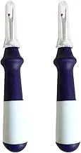 SagaSave Seam Rippers for Sewing, 2 Pieces Unpicker Sewing Tool, Ergonomic Stitch Unpicker Quick Thread Removal, Craft and Sewing Accessories (dark blue)