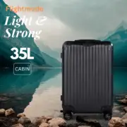 Flightmode Rolling Aluminium Lightweight Suitcase Carry on Cabin TSA Lock-Black