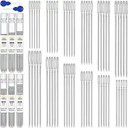 60 PCS Hand Sewing Needles, 7 Size Large Eye Sewing Needles, Leather Embroidery Thread Needle, Stainless Steel Knitting Quilting Needle for Handsewing Crafts, Repair with Threader