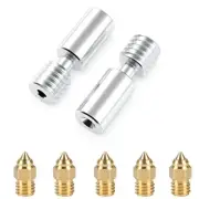 Creality 2PCS Titanium Alloy Throat Tube and 5 PCS Nozzles Kit for Ender 3 S1,