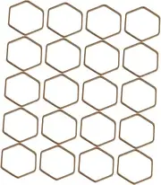 [Operitacx] Hollow Hexagon Charms Set 20pcs Geometric Decorations Hexagon Pendants for Diy Jewelry Making