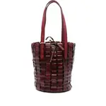 [Dragon Diffusion] Dragon Diffusion Leather-woven Bucket Bag ONE SIZE RED