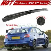 21 Fit For Subaru WRX STI 4th 4Dr Top Gurney Flap Add-On V Trunk Spoiler Carbon