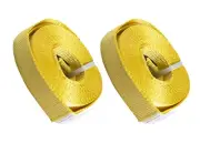 2x Tow Strap 30ft Winch Recovery Tree saver 3x30 3" 20000 lbs 9Ton OffRoad Snow