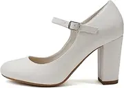 [CITYCLASSIFIED] City Classified Women's Comfort Foam Closed Toe Dress Pump Ankle Strap Block Heel