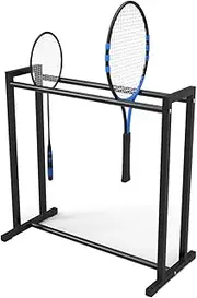 Freestanding Tennis Racket Storage Organizer Holder, Stadium School Gym Heavy Duty Commercial Badminton Racket Cart On Wheels,No Wheels