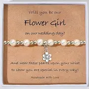 [FAILCH] Flower Girl Proposal Bracelet, Proposal Gift, Will You Be My Flower Girl, Flower Girl Gift, Bridesmaid Jewellery