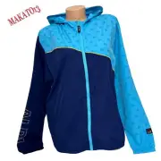 Aldi Gear 2024 Unisex Size LARGE Windbreaker Full Zip Hooded Jacket Pockets Blue
