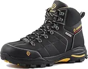 [SUREWAY] Men's 6" Soft/Steel Toe Heavy Duty Waterproof Work Boot,Roofing,Hunting,Leather,Lace Up,EH Construction Industrial Ankle Safety Men Work Boots,Slip Resistant Comfortable Outsole