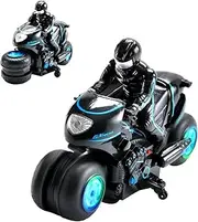 B-Qtech RC Motorcycle, 2.4G Kids Remote Control Motorcycle Children's Stunt Spinning Toy Car, 360°Rotating Motorcycle, Air Gesture Car Off-Road 2.4Ghz High Speed Rotation Drift