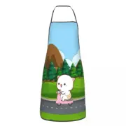 Funny Cooking Master Apron Men Women Unisex Kitchen Chef Mochi Cat Tablier J