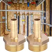 Brass Barb Connector G3/4 Male Thread Pipe Fitting Premium Rust Corrosion Resistant One-Piece Casting High-Pressure High-Temperature Gas Liquid Application Secure Connection Compact Design 2pcs