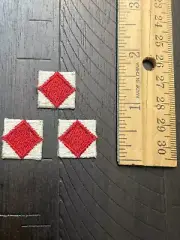 Maritime Signal Flag Letter F Patch Embroidered Foxtrot Iron on (5/8") Lot of 3
