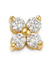 Zoe Chicco 14K Yellow Gold Prong Diamonds Diamond Flower Single Stud Earring