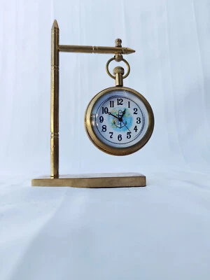 Nautical Solid Brass Hanging Clock Home Office Desk Decor Perfect Christmas Gift