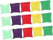 LOPUNER 15pcs Bean Bag Toss Game for Small Outdoor Indoor Fun and Lightweight Bean Bags for Parties and Family Gatherings