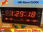 Digital Home Large Big Jumbo LED Wall Clock Desk With Calendar Temperature Decor