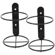 Healeved 2Pcs Single Wine Bottle Rack Metal Wine Display Stand Wall Mount Win...