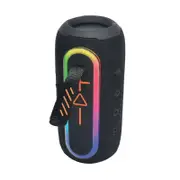 Laser Portable Bluetooth Pill Speaker With RGB Lighting (Black)