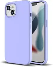 ZUSLAB Case for iPhone 13 Case, Liquid Silicone Anti-Scratch Gel Rubber Shockproof Full Protection Soft Microfiber Lining Cover for Apple (2021) - Purple
