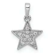 1/10ct 14K Yellow White or Rose Gold Diamond Star Pendant Celestial Gift Jewelry