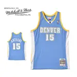 MITCHELL & NESS NBA球衣 丹佛金塊隊 15號 ANTHONY 03/04賽季 安東尼北卡藍復古球衣