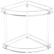 Double Shelf Bathroom Counter Organizer Corner Restroom Decor and Accessories