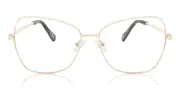Full Rim Butterfly Gold SmartBuy Collection Laine DF-290 001 Fashion Women Eyeglasses