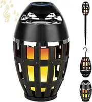 Bluetooth Speaker with Flame Effect, Portable Bluetooth Speaker, Outdoor Wireless Waterproof Bluetooth Speaker with Light, for Patio, Garden, Gifts for Men, Women