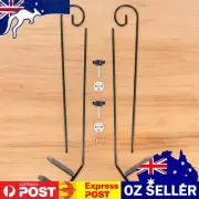 2 Pcs Rail Hooks 360 Degree Rotary Deck Mounted Hook for Bird Feeders Planters