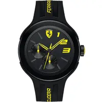 在飛比找蝦皮商城優惠-【Ferrari 法拉利】賽車急速胎紋橡膠設計雙圈質感腕錶-