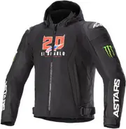 Alpinestars FQ20 Zaca Air Monster Motorcycle Textile Jacket, black-white, Size 4XL for Men Black White
