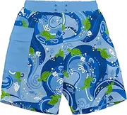 i play. Tropical Pocket Trunks with Built-in Reusable Absorbent Swim Diaper for 2 to 3 Year Kids, Blue, 3T