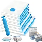 BLAZDEVE 12Pack Vacuum Storage Bags, Space Saver Vacuum Bags, Reusable Compression Storage Bags for Clothing, Blankets, Comforters, Bedding, Pillows, Dresses (3Large/ 4Medium/ 5Small)