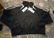 Adidas - Women's Tiro Suit Up Track Sweatshirt XS Extra Small Black NWT B42